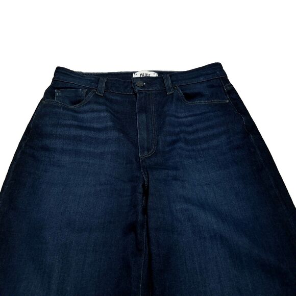 Paige Anessa Jeans Women's Size 28 Dark Blue Wide Leg Stretch Denim (28×26.5) - Picture 2 of 7